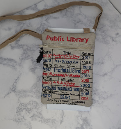 Small Banned Books crossbody bag