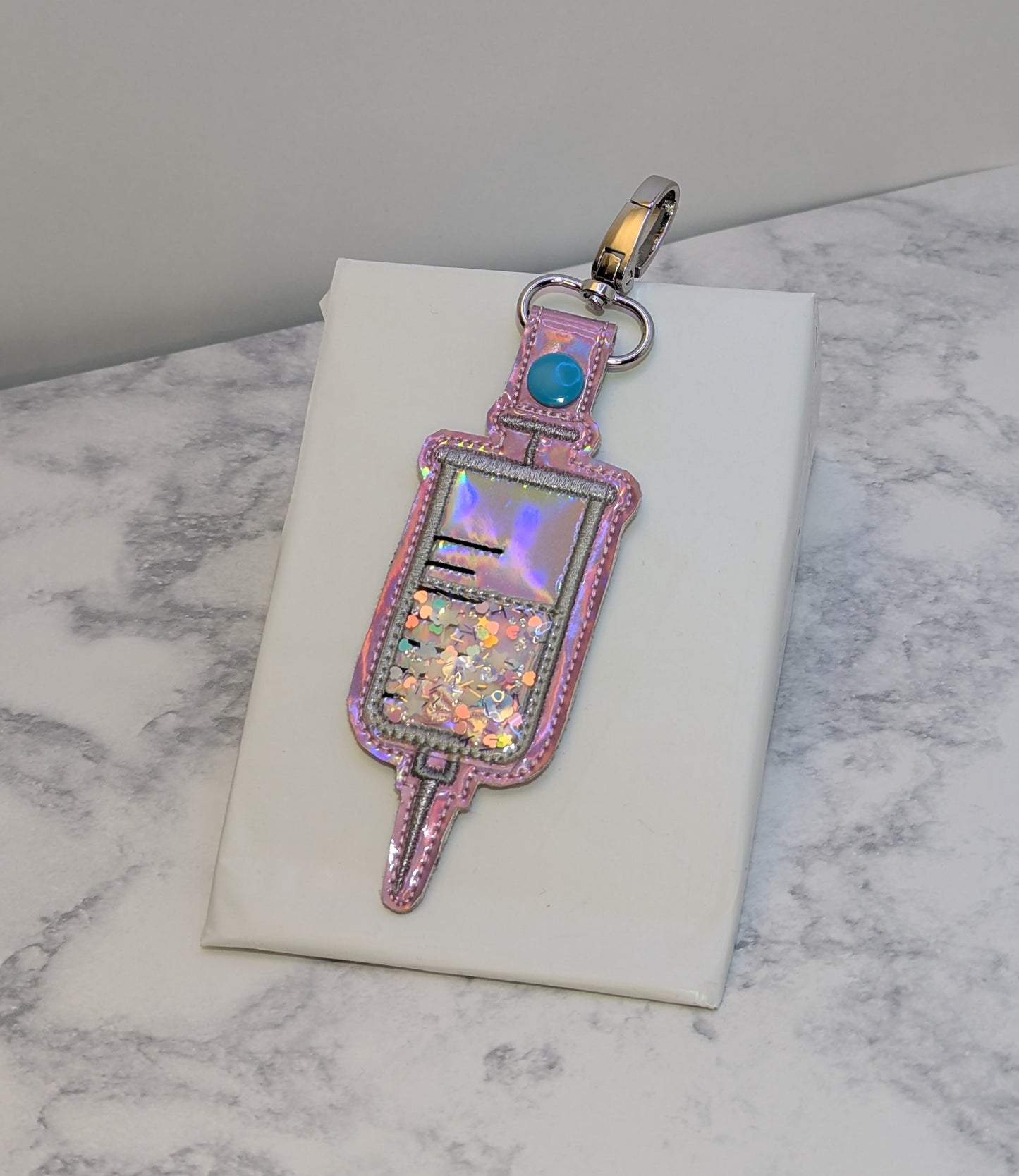 Syringe Shaker Keychain  - Random Color