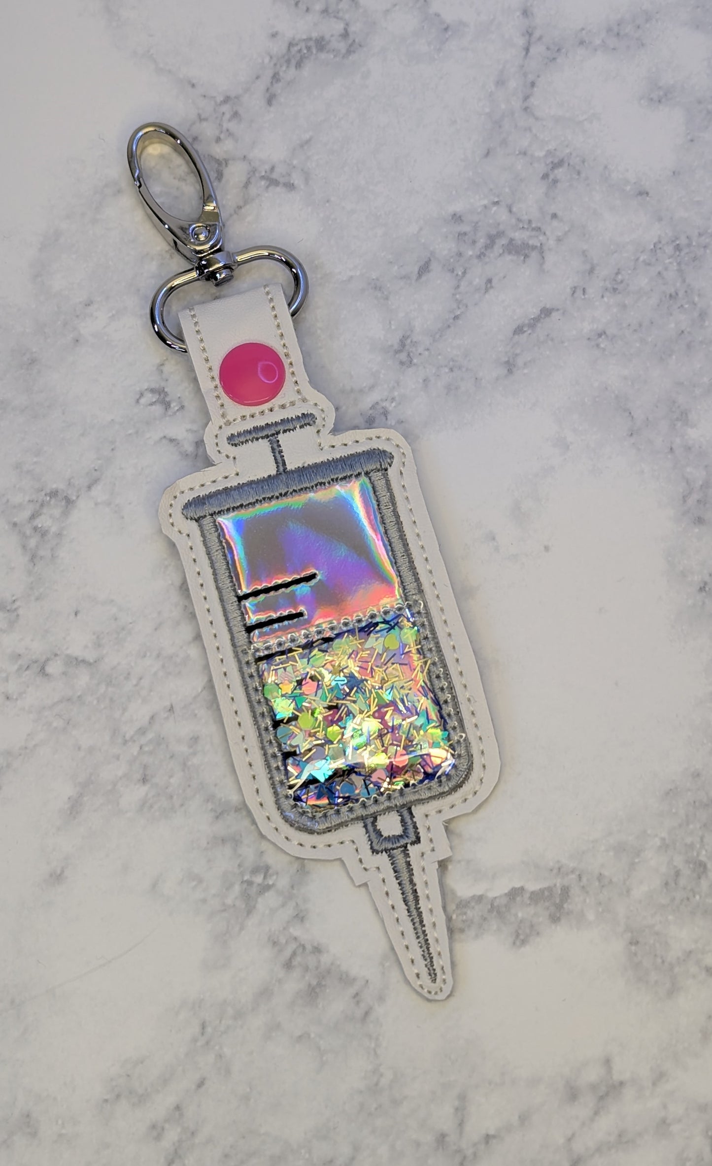 Syringe Shaker Keychain  - Random Color